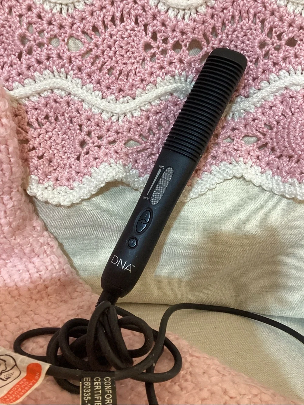 DNA Tools Black Ceramic Hair Straightening/Styling Brush